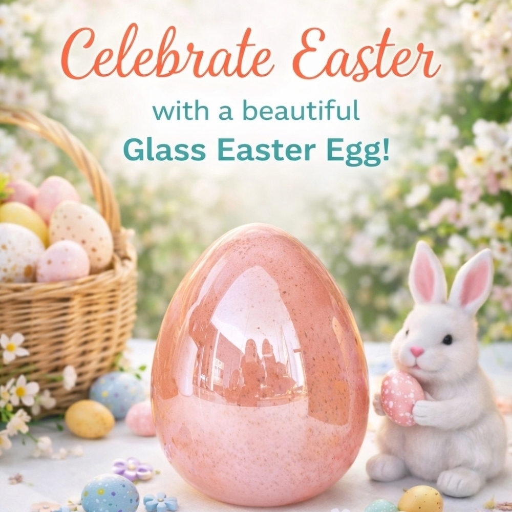 🌸 Pink Glass Easter Egg – Perfect Easter Decor! 🌸